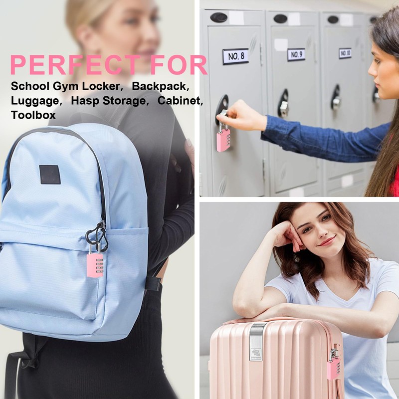 DELSWIN Small Combination Lock for Locker, 4-Digit Mini Combo Lock
