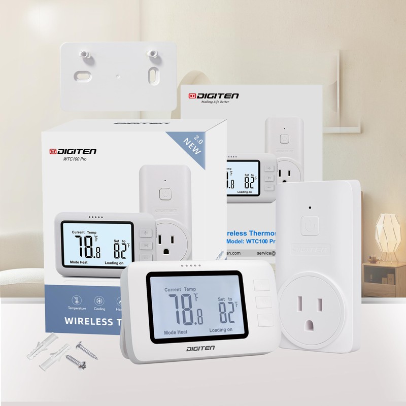 DIGITEN Wireless Thermostat WTC100 Pro Temperature Controller for Cooling &