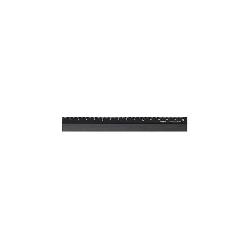Midori (42256006) - Regla de aluminio (15 cm), color negro