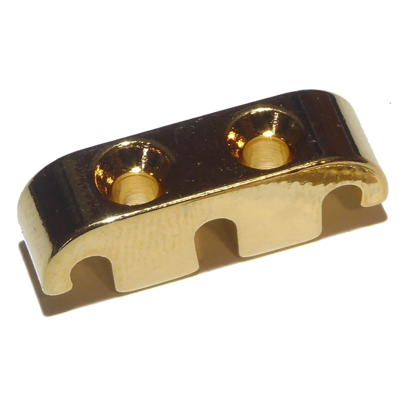 Bass guitar string tree retainer in gold