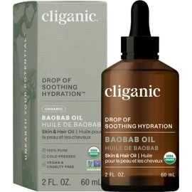 Cliganic Organic Baobab Oil, 100% Pure - For Face & Hair | Natural Cold Pressed Unrefined (Packaging May Vary)