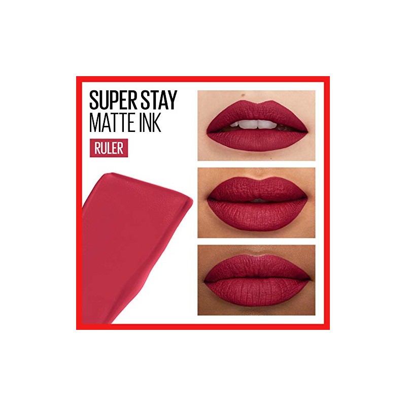 Labial líquido indeleble Matte Ink Maybelline, tono 80 ruler +