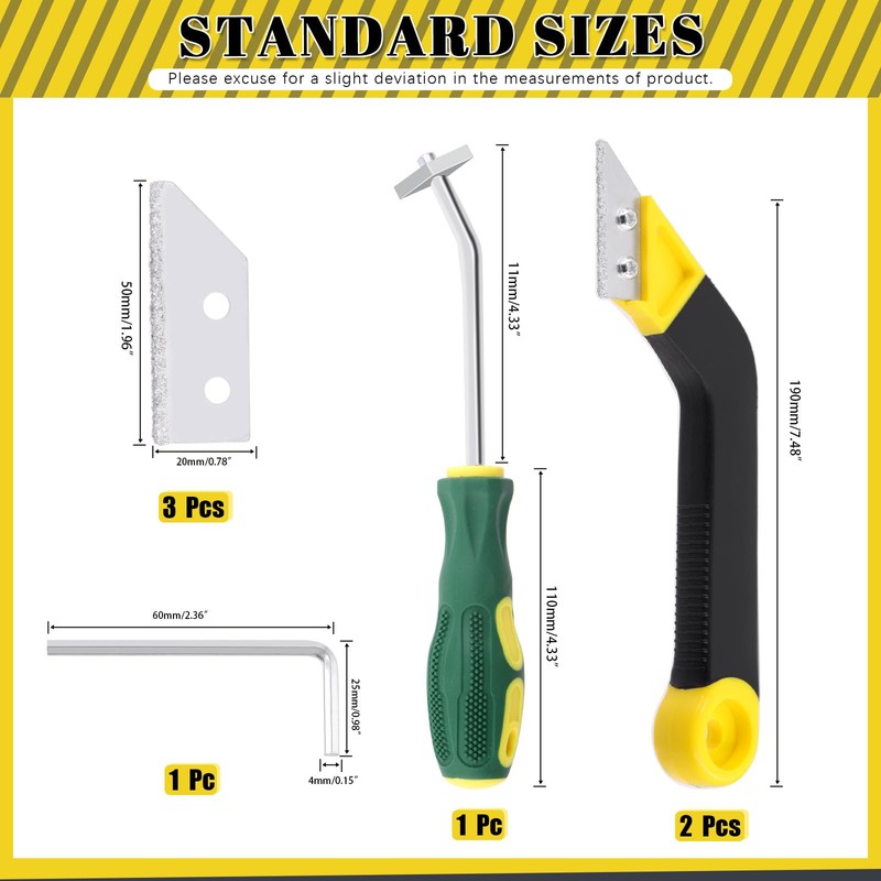 Mardatt 7Pcs Tile Grout Removal Tool Includes Tile Grout Saw