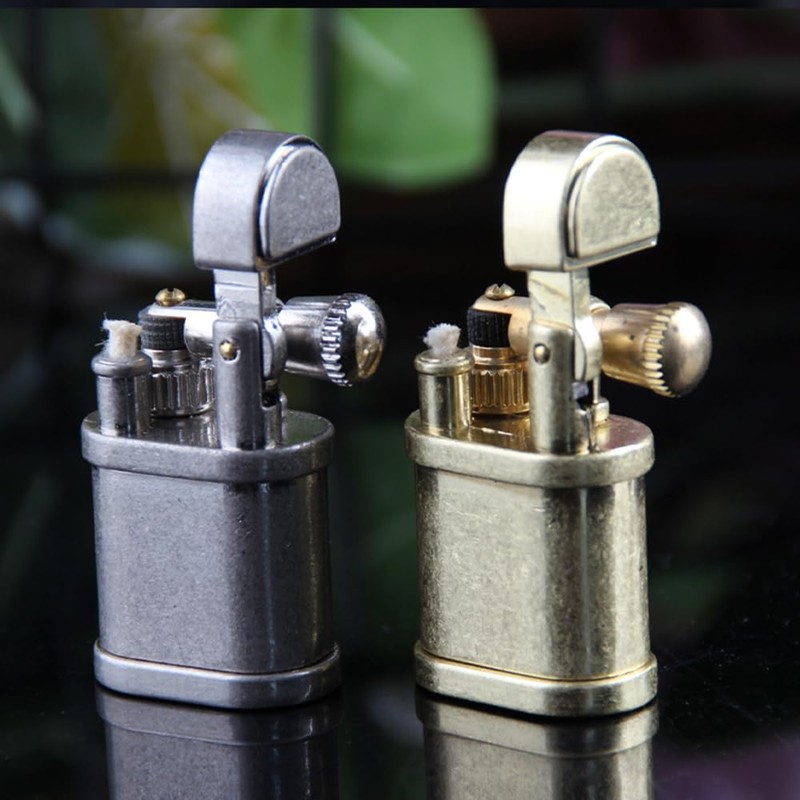 Mini Kerosene Lighter Creative Retro Old-Fashioned Grinding Wheel Lighter Men's