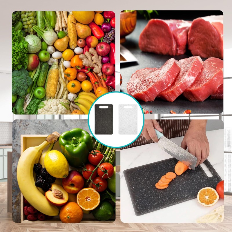 2Pcs Mini Chopping Board, Small Chopping Board Plastic Set, Lightweight
