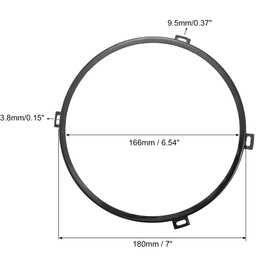 MACHSWON for Jeep Wrangler JK 2007-2017 - 1 Pair 7 Inch Round Headlight Mounting Bracket Ring Headlamp Bracket Bezels Cover Black