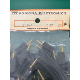 POMONA 1727-24-0 BLACK TEST LEAD POINT TO POINT 24" PATCH CORD NEW IN PACKAGE 10