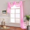 Megachest TAILORED VOILE WINDOW SCARF PELMET (CANDY PINK, 58"X118"(145cmX300cm))