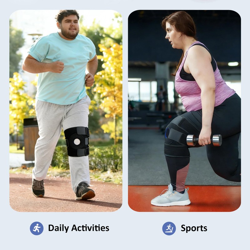 GenetGo Plus Size Knee Brace for Obese Women & Men