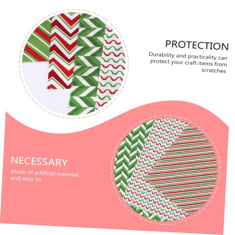 DOITOOL 20Pcs Cotton Craft Fabric Bundle for Christmas Patchwork Sewing