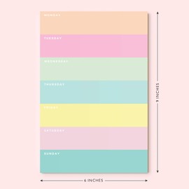 Daily Planner by Sweetzer & Orange - Undated 2022 Planner – Colorblock Magnetic Weekly Planner and Day Planner Notepad - Mon to Sun Agenda and Organizer Planners for College Student, Office or Home