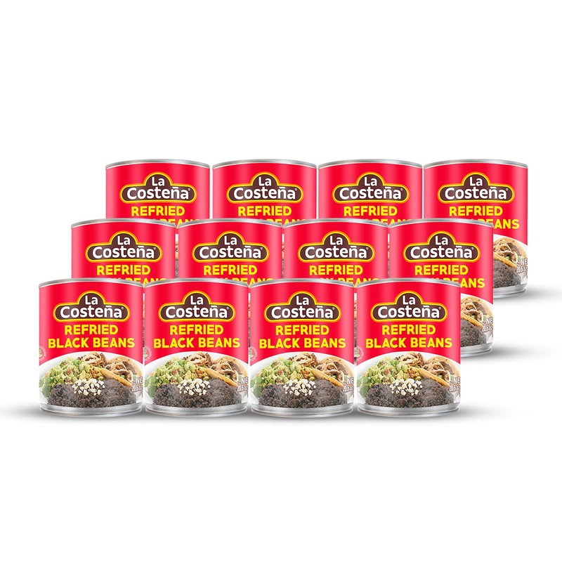 La Costeña Refried Black Beans - Ready-to-Eat Canned Refried Beans
