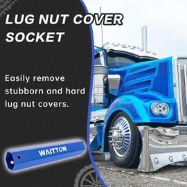 Lug Nut Cover Socket Hex Shape Removal Installation Tool for 32mm/33mm Lug Nut Covers, Remover Tool Socket Easy Install & Removal of Plastic Lug Nut Covers for Semi Trucks Trailers RVs