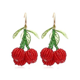 Stocking Stuffers Statement Earrings for Women Acrylic Tassel Earrings for Women Colorful Leaf Flower Earring Drop Chandelier Earrings Bead Rainbow Earring for Women Girl