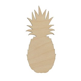 Essentials by Leisure Arts Wood Cutouts Pineapple 24 Pack - DIY Flat Wooden Shapes for Crafts, Birch Pieces for Painting, Staining, and Home Decor Projects