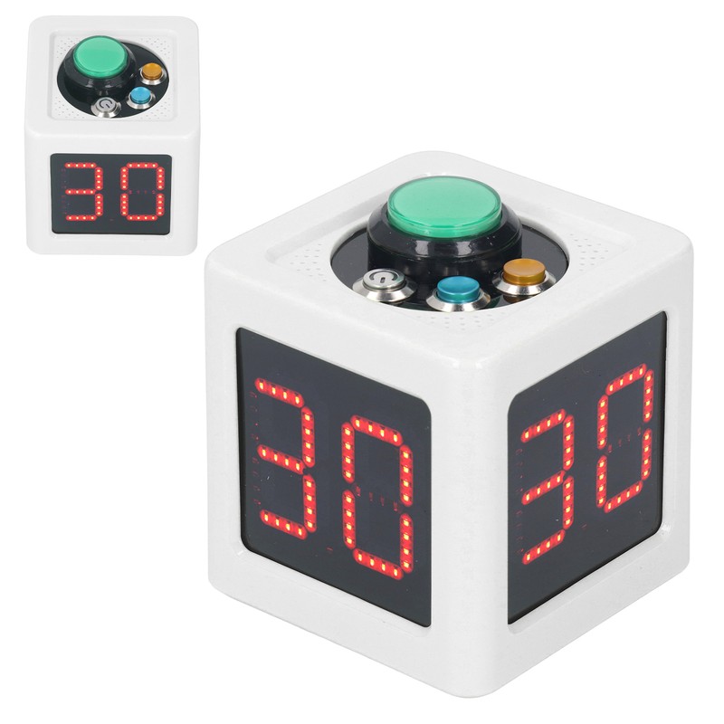 Cube Timer 1.4in 4 Sided Digital Shot Countdown Stopwatch for