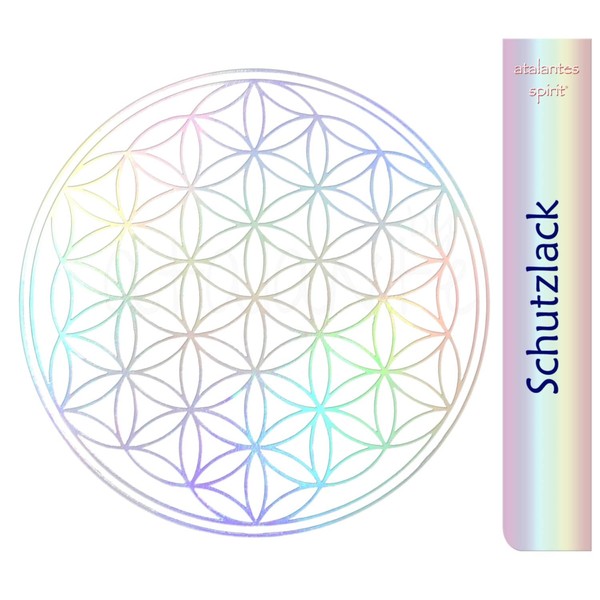 Flower of Life Sticker 3 cm with Protective Varnish Transparent