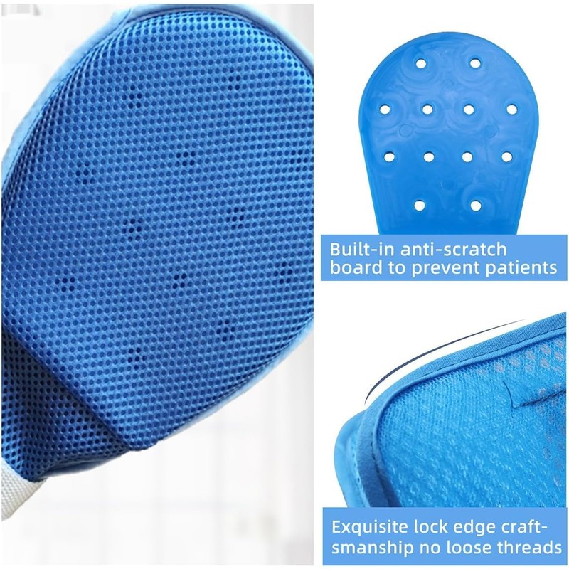 CRAZY ROSA Dementia Restraint Gloves - 2PCS Anti-Scratch Protective Breathable