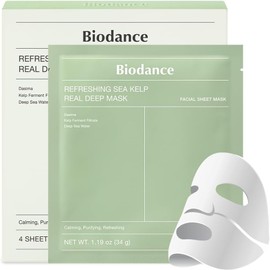 [BioDance] Refreshing Sekelprial Deep Mask (4 sheets) | Calms troubles | Prevents rough skin | Sebum control | Korean cosmetics | CICA 5 times calming effect