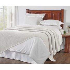Tahari Home - Blanket, Soft Waffle Cotton Blanket, Cozy Home Decor (Samantha Bright White, King)