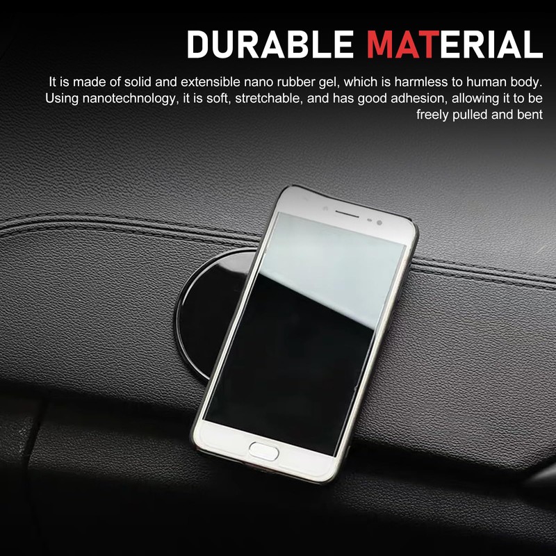 DACIRTY 5 PCS Dashboard Placement Round Mat, Highly Adhesive Irregular