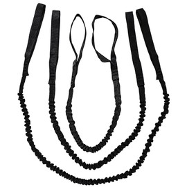 SGT KNOTS Dock Mate - Bungee Dock Line for Marine Docking (1" x 36", Black with Loops, 2Pack)