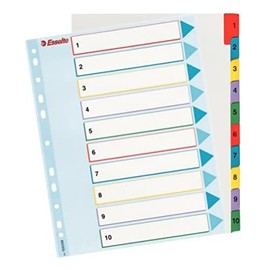 Esselte A4 10 Positions Reusable Index Divider