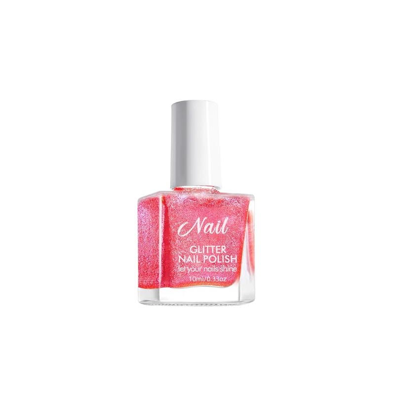 Virellay Wasserbasierte Nagellack Schnelltrocknend - Glitter Nagellack Shining (Lila, 10ML)
