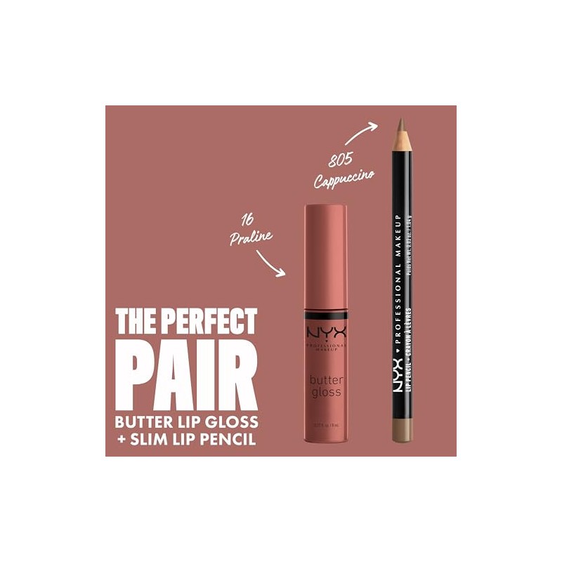 NYX PROFESSIONAL MAKEUP - Butter Gloss, pralin, 0.27 onzas