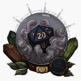 Leyland Designs Virgo D20 - Tabletop Gaming Dice - The Astrology Collection Bumper Sticker Window Water Bottle Decal 5""
