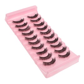 BIUDECO 10pairs False Eyelashes Natural Look Lash Extensions for Women Lightweight and Curly Makeup Lashes for Parties Daily Wear and Special Occasions