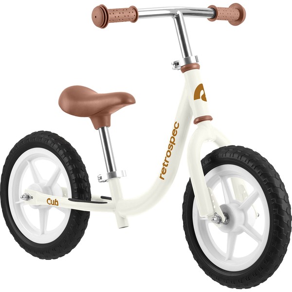Retrospec Cub 2 Toddler 12" Balance Bike, 18 Months - 3 Years Old, No Pedal Beginner Kids Bicycle for Girls & Boys, Flat-Free Tires, Adjustable Seat, & Durable Frame