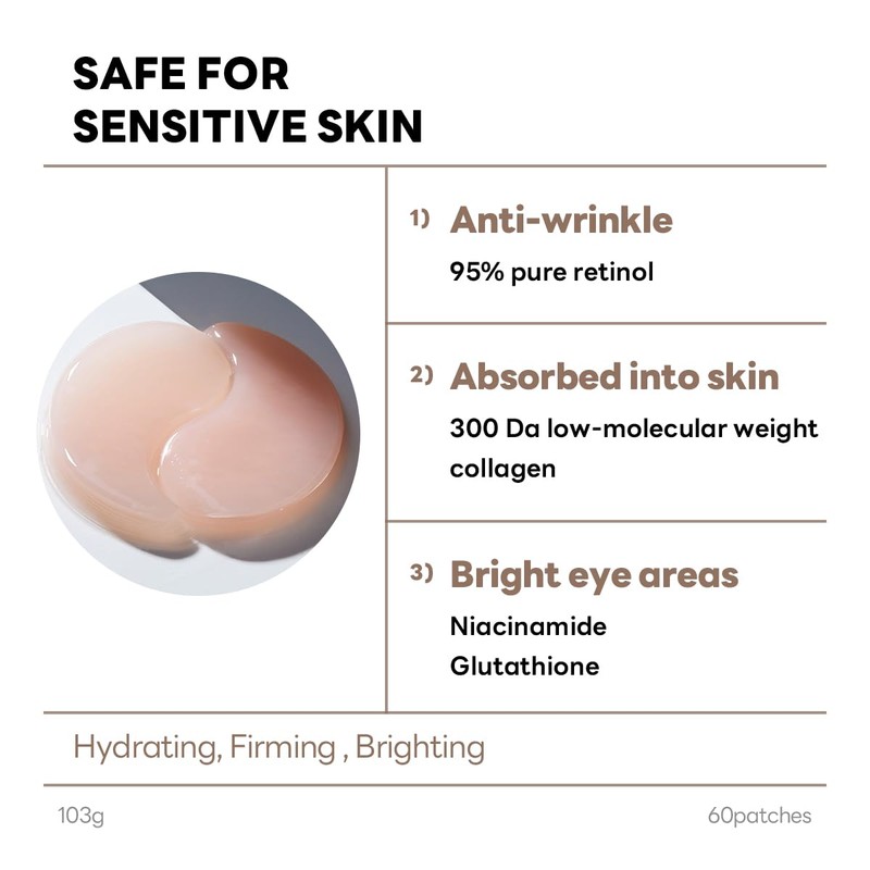 Mediheal Retinol Collagen Under Eye Patches - Korean Hydrogel Eye