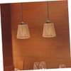 WHAMVOX Elegant Rattan Woven Pendant Lampshade Rustic and Handmade Natural