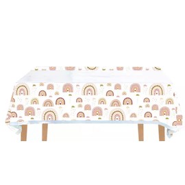 Love Balloons Bedfordshire Boho Rainbow party Plastic Disposable tablecloth 108x180cm