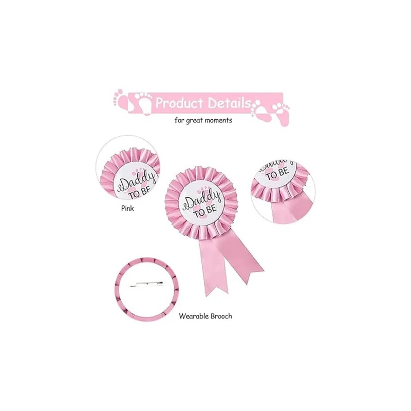 Baby Shower De Banda Mom Dad To Be 2 Piezas