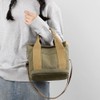 zhongningyifeng Women Canvas Handbag Multi Pockets Shoulder Bag Zipper Travel