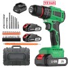 20V Brushless Cordless Drill/Driver w/2Ah Battery, 3/8" Chuck, 18+3P &