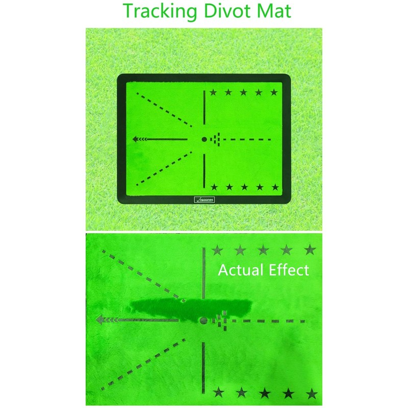 Joooones Golf Hitting Mat with Swing Path Feedback – Dual