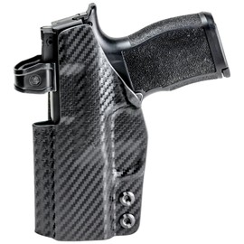 Rounded IWB Holster Fits: Canik TP9 Elite SC Holster - RH - Carbon Fiber Black Kydex - Concealment Express - American Made