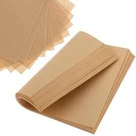 Pack of 100 Unbleached Baking Paper, 20 x 20 cm, Rectangular Parchment Paper, Non-Stick Baking Paper, Burger Paper for Puff Pastry Baking, Grilling, Cooking, Steaming, Frying, Pizza, Oven