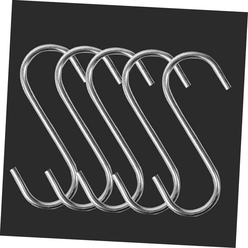 BUGUUYO 10pcs Stainless Steel S Hooks Hanging Hooks for Kitchenware