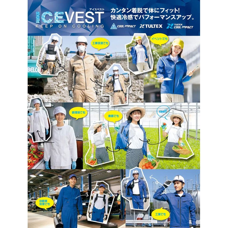 TULTEX AITOZ Ice Vest (with 4 Ice Packs) AZ-865948 Heat