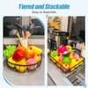 Fruit basket for kitchen counter with rotatable layup, Extra large