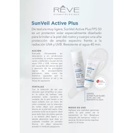 Reve Protector Solar Sunveil Fluido 50fps 50ml Active Plus