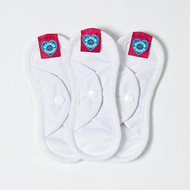 Bloom & Nora - Nora Pantiliners - Reusable, Quick Drying & Stain Resistant (Pack of 3, White)