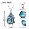 Ladytree 925 Sterling Silver Teardrop Tree of Life Necklaces for