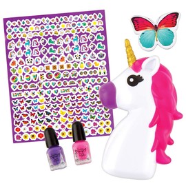 Fashion Angels Unicorn Magic Nail Kit With Nail Polish, and Nail Dryer 12128, Manicure Kit for Girls, Ages 8 and Up kids , Pretty Pedi Spa Gift Set