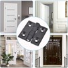 Exbrith 4 Pieces Connector Hinge Black Folding Hinge Metal Hinge