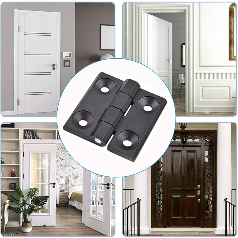 Exbrith 4 Pieces Connector Hinge Black Folding Hinge Metal Hinge